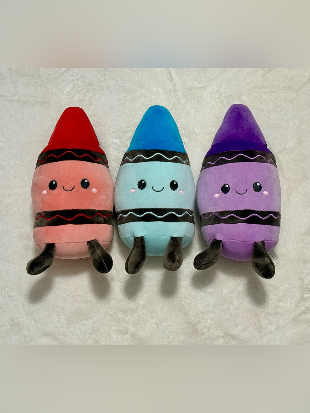 Hobby Lobby Making the Grade Classroom Buddies Crayon Plush Red Blue Purple NWT